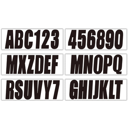 Set of 4 Custom Boat Registration Numbers Decal Stickers A-Z 0-9 3"