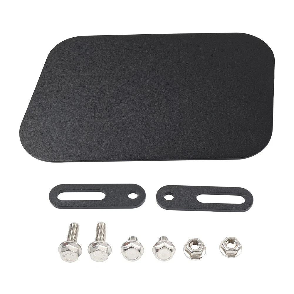 Left Side Number Plate Panel Cover for Motorcycle (Universal) - CNC Black