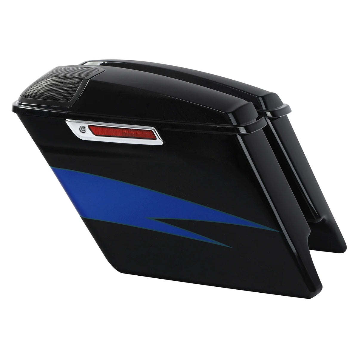 5" Saddlebags for Harley Touring (2014–2025) - Candy Cobalt / Indigo Ink