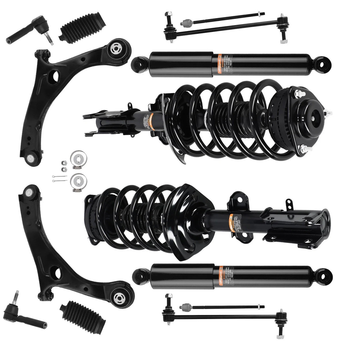 Front Rear Strut + Control Arm + Sway Bar + Tie Rod for Town & Country Grand Caravan