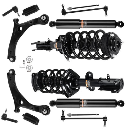 Front Rear Strut + Control Arm + Sway Bar + Tie Rod for Town & Country Grand Caravan