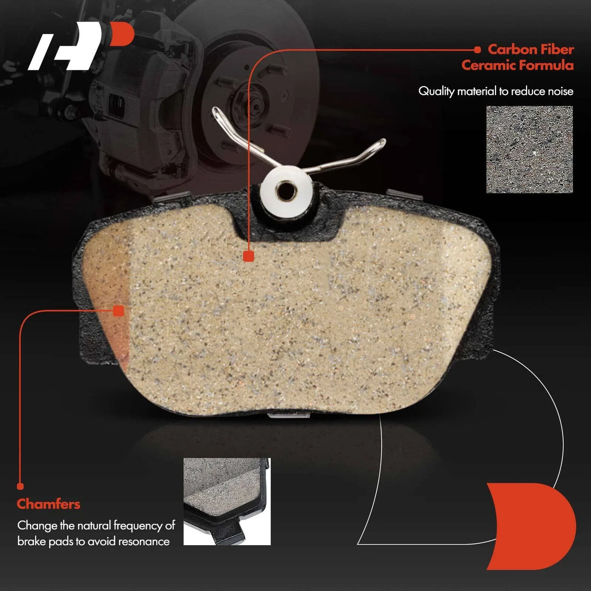 Ceramic Brake Pads for BMW 325i, Land Rover Range Rover