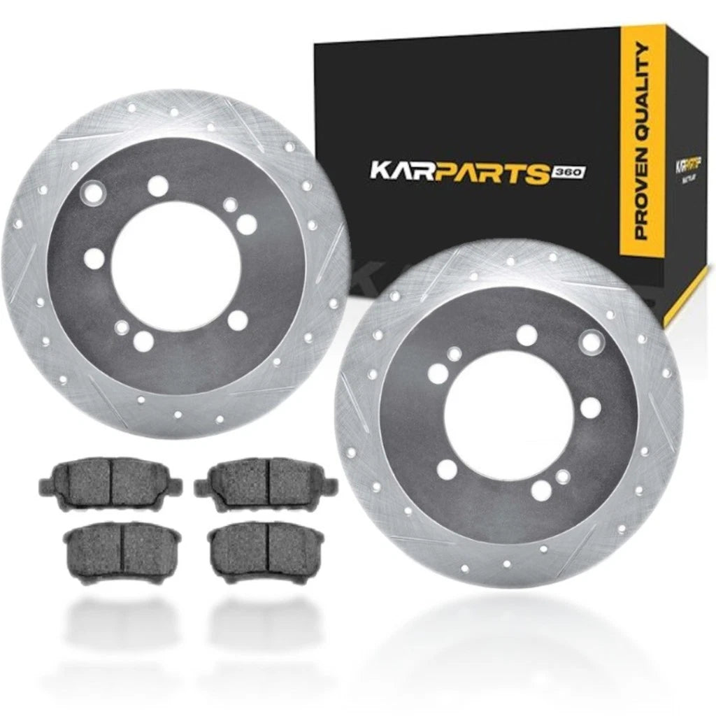 Rotor Set for Mitsubishi Outlander (2005–2006) ALX-PAU-DF-7512-72084-CLA2, Drilled and Slotted