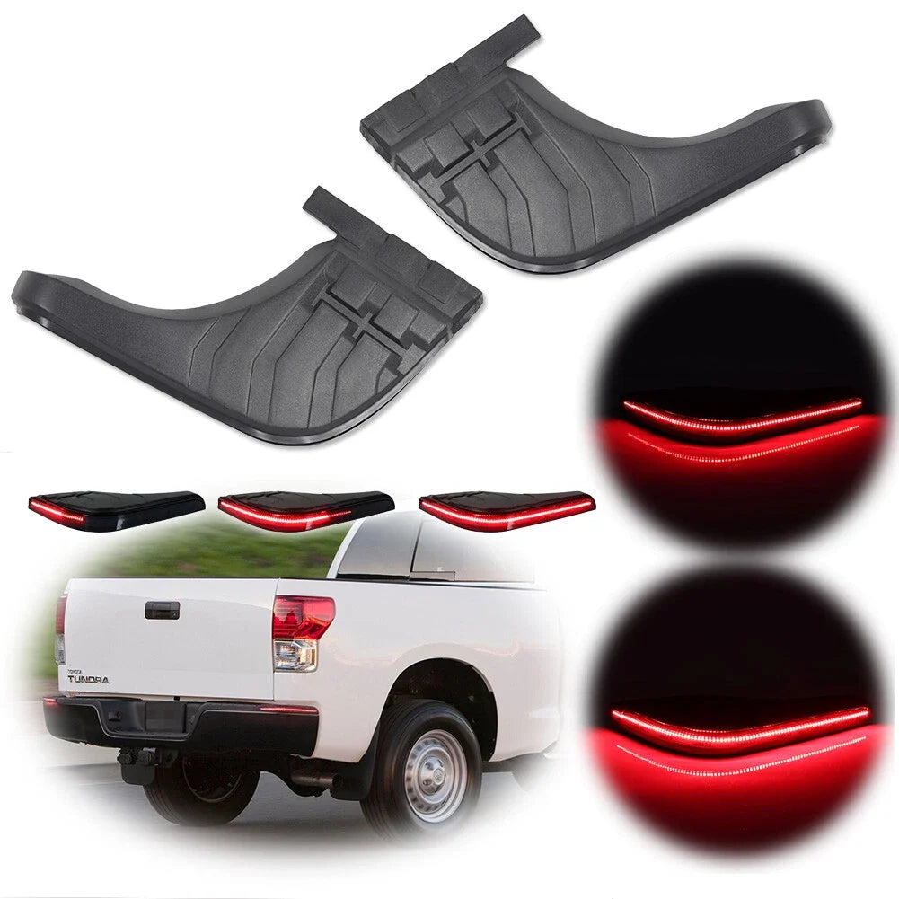 Set of 2 Red LED Rear Bumper Extensions for Toyota Tundra (2007–2013)