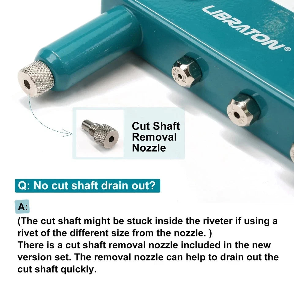 Rivet Gun Kit with 80 Metal Rivets & 4 Drill Bits for Heavy Duty Use