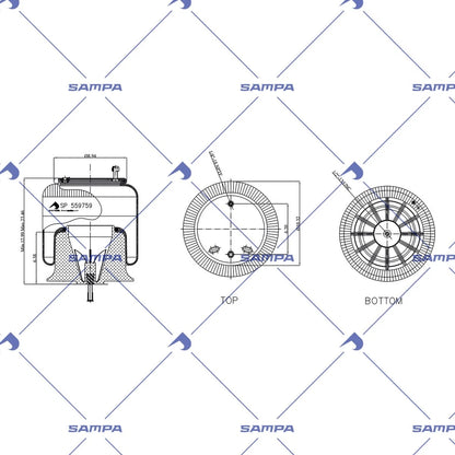 Air Bag Spring for Heavy Duty Truck Suspension (SP 559759-KP)