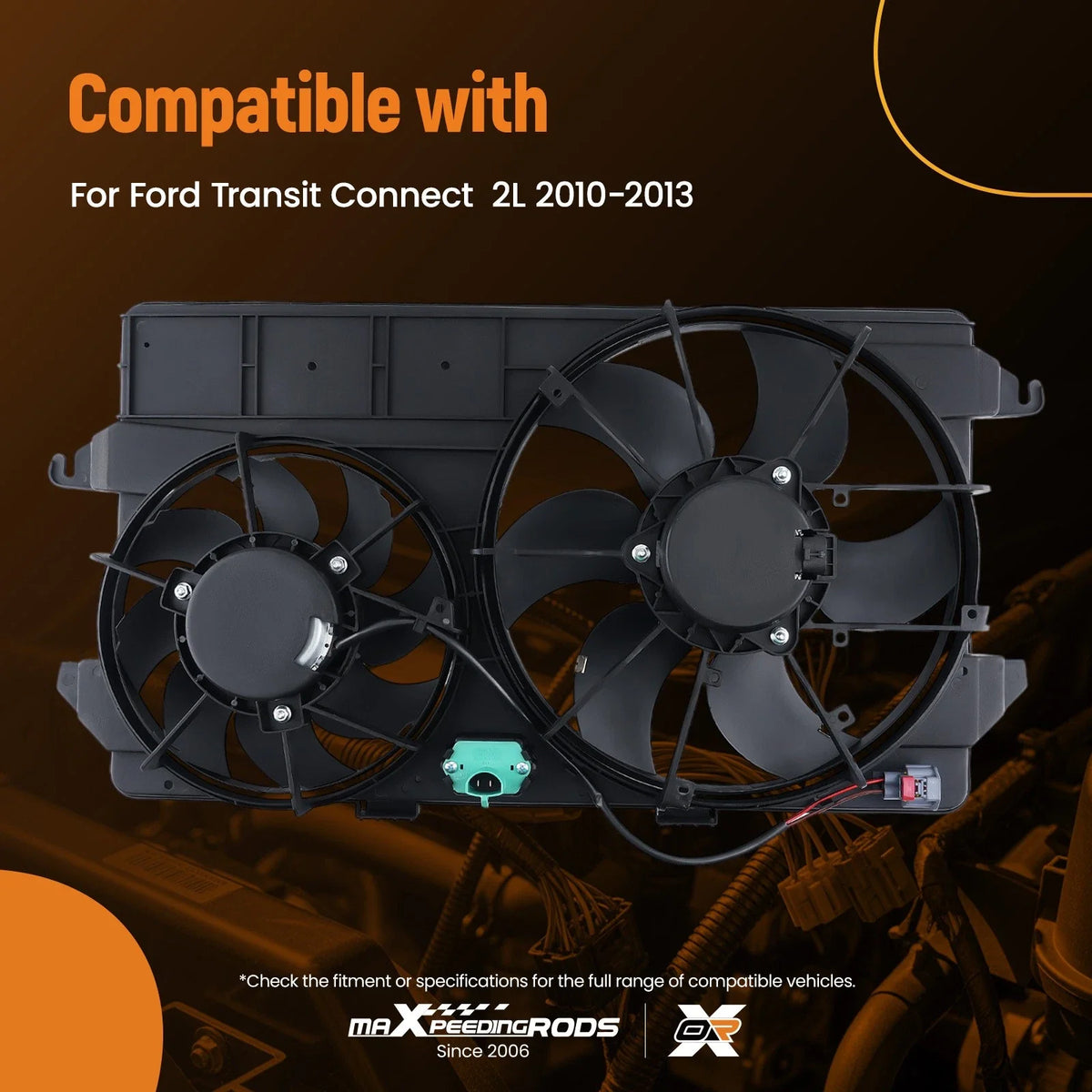 Cooling Fan 240W for Ford Transit Connect 2.0L (2010–2013) 674-00978