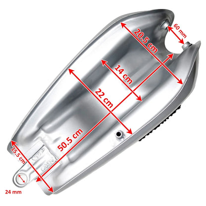 Fuel Tank with Lid Cap Tap for Yamaha Rx100 Rx125 (1976–1999)
