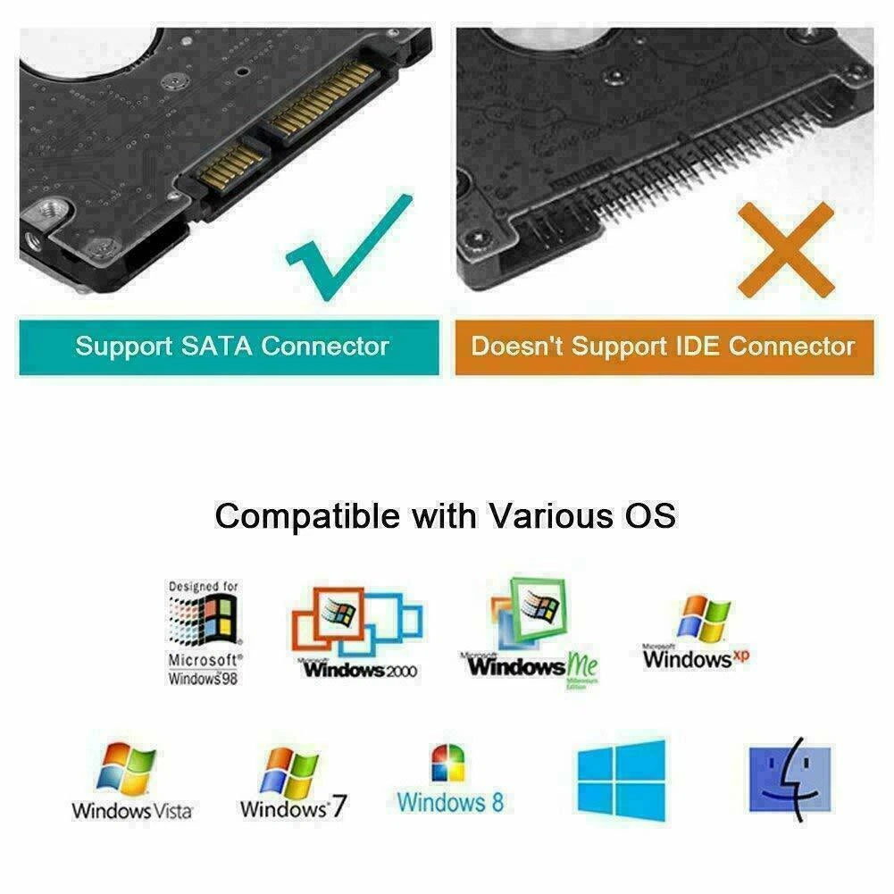 25X USB 3.0 to 2.5 SATA III Hard Drive Adapter UASP Converter