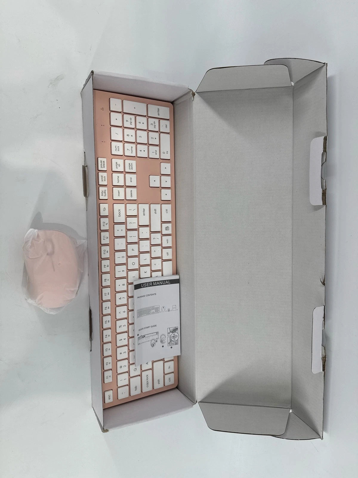 Wireless Keyboard and Mouse Combo 2.4GHz USB Pink