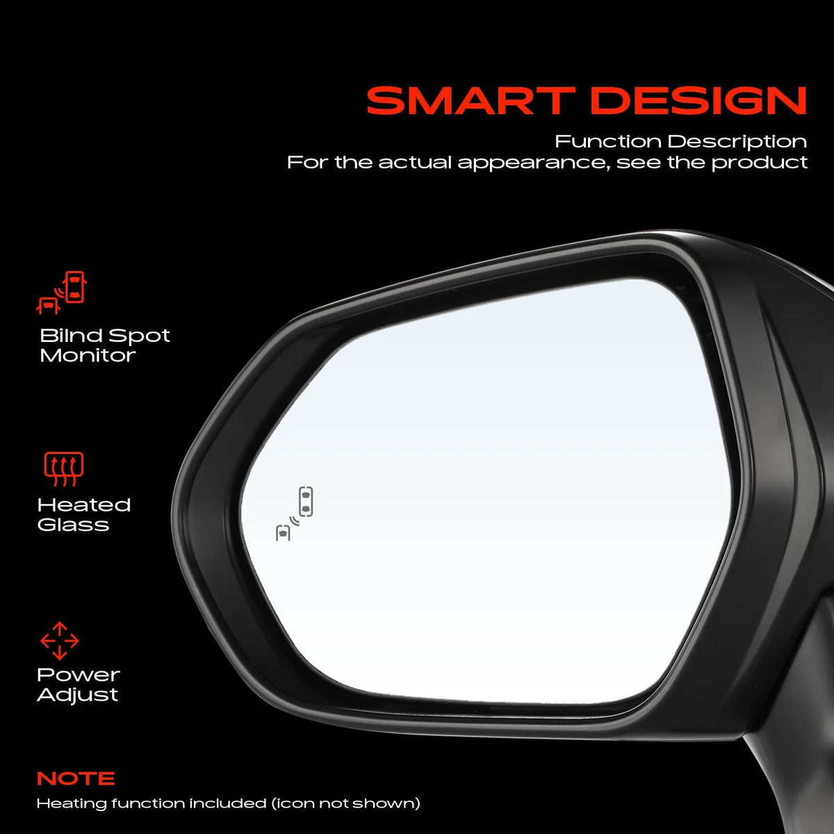 Driver Power Mirror for Toyota Camry (2018–2024) - 8794006840, 8794033C30, TO1320368