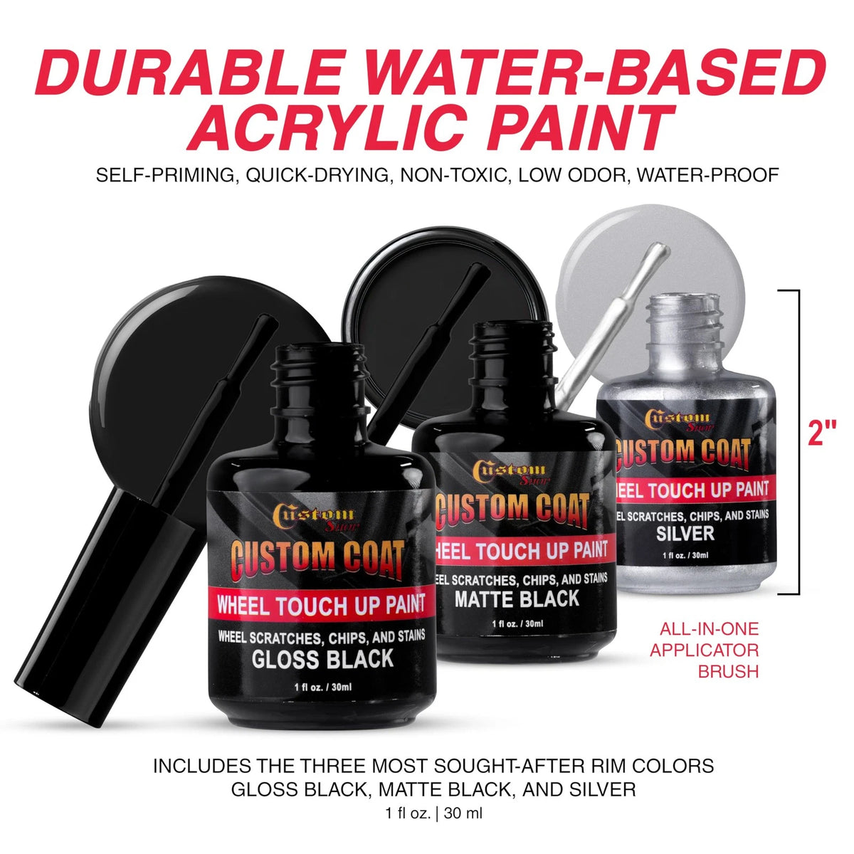 Gloss Black Custom Shop Silver 3 Fl Oz for Automotive Use (Pack of 1)