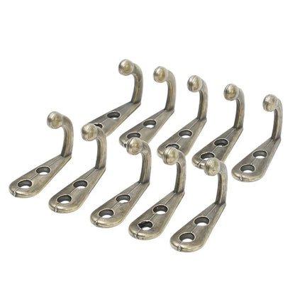 10pcs Wall Mounted Robe Hook Clothes Hanger with Screws Set