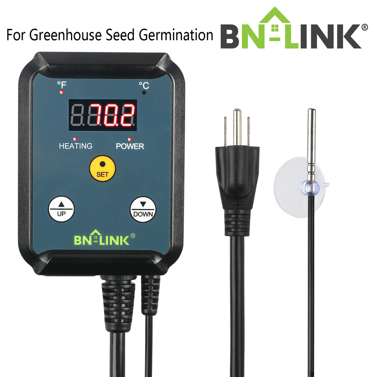 Digital Heat Mat Thermostat Controller for Greenhouse Seed Germination
