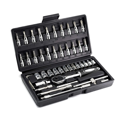 46PCS 1/4 Inch Drive Socket Set for Automotive Repair (No Specific Years)