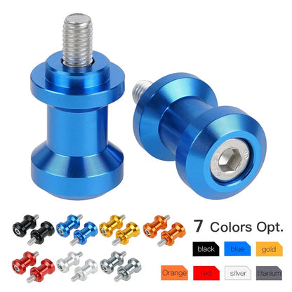 8mm Swingarm Spools Sliders for Honda Suzuki Kawasaki Triumph (2000–2023)