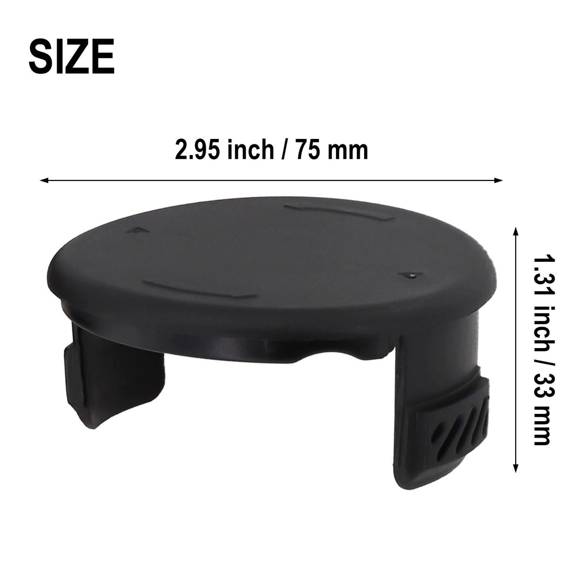 2X Black Grass Eater Spool Cap Cover for Hyper Tough Trimmer (HT19-401-003-06)