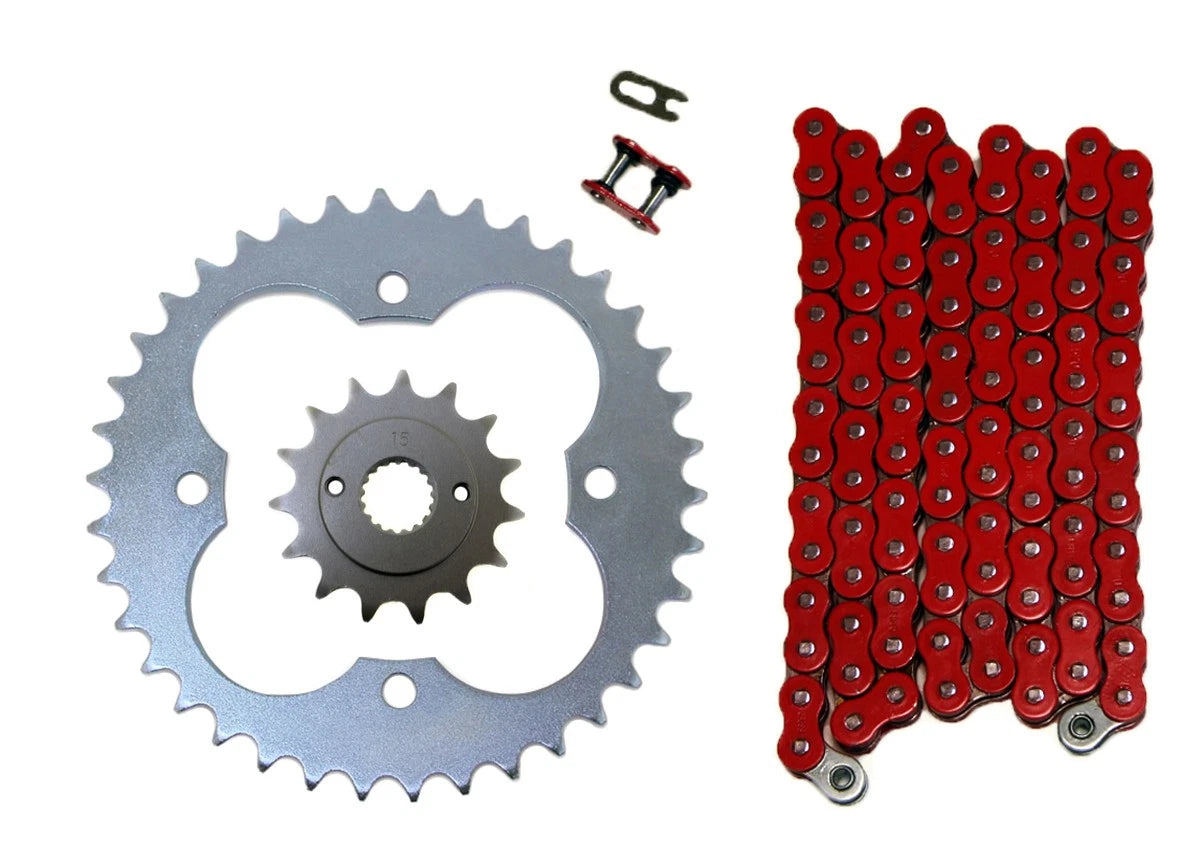 Red 520x94 Drive Chain & 14/38 Sprockets for Honda TRX400EX (1999–2004) K15951570520NZR94
