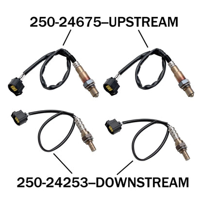 4X O2 Oxygen Sensor for Jeep Wrangler JK (2007–2009) 250-24253, 250-24675