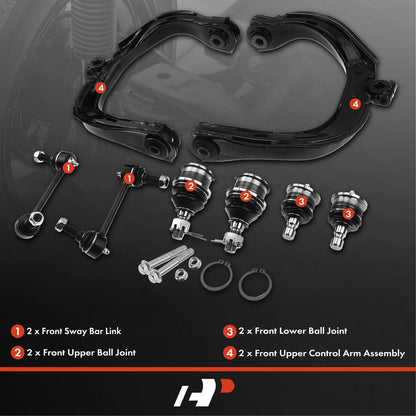 Set of 8 Control Arm Sway Bar Links for Chevy Trailblazer (22157319, K500083)