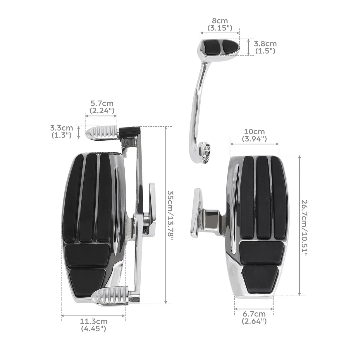 Driver Foot Board Floorboard Kit for Honda GL1800 (2001–2017) F6B (2013–2017) Valkyrie (2014–2015)