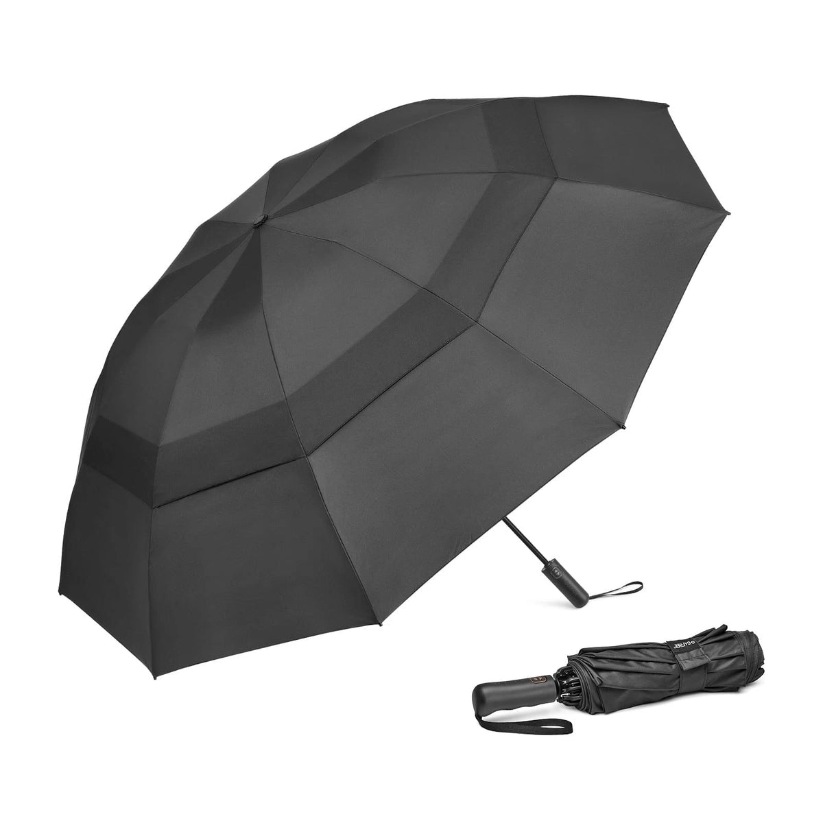 62 Inch Windproof Double Canopy Golf Umbrella