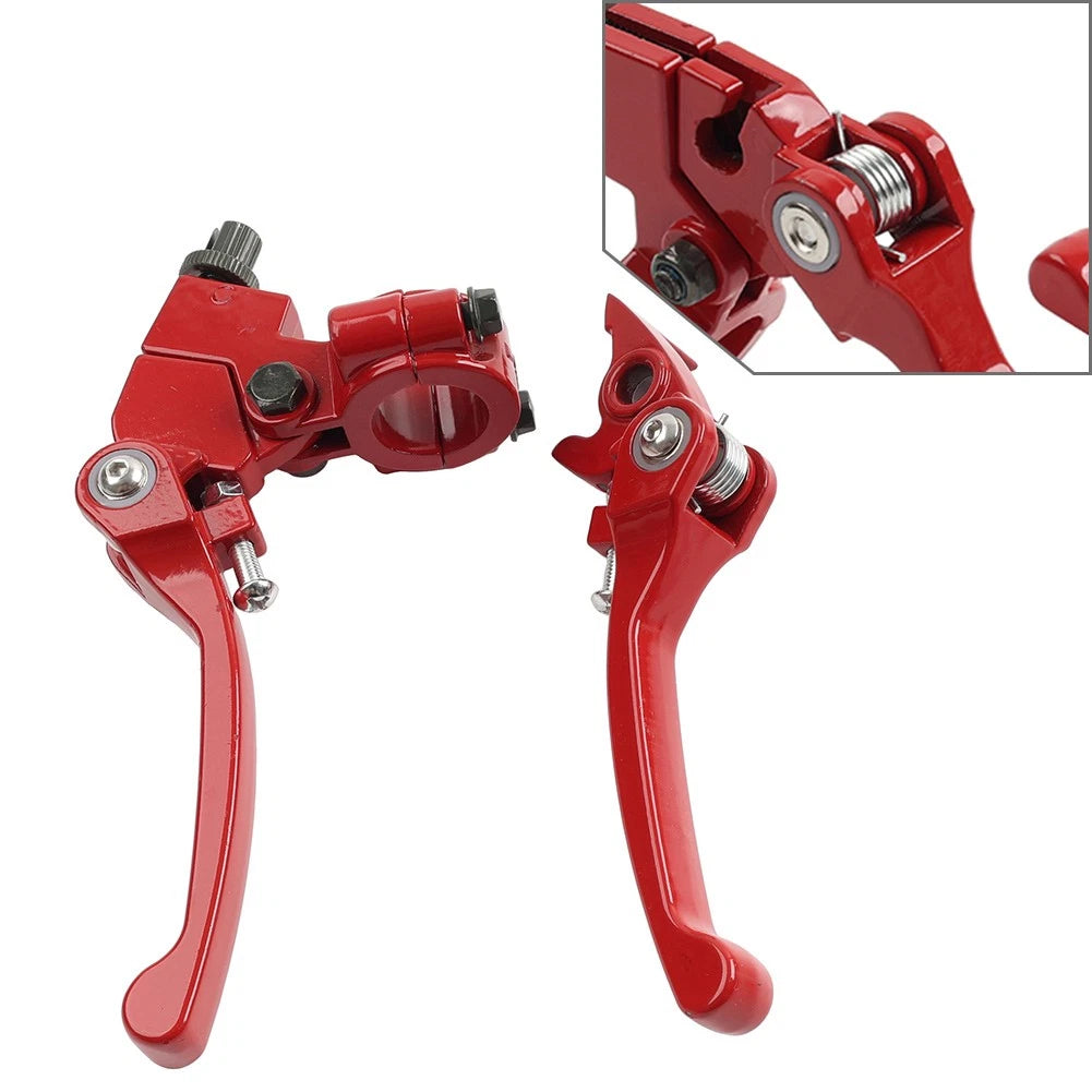 2X Red Brake Clutch Levers for Dirt Bike 50cc 125cc (22mm 7/8 Inch)
