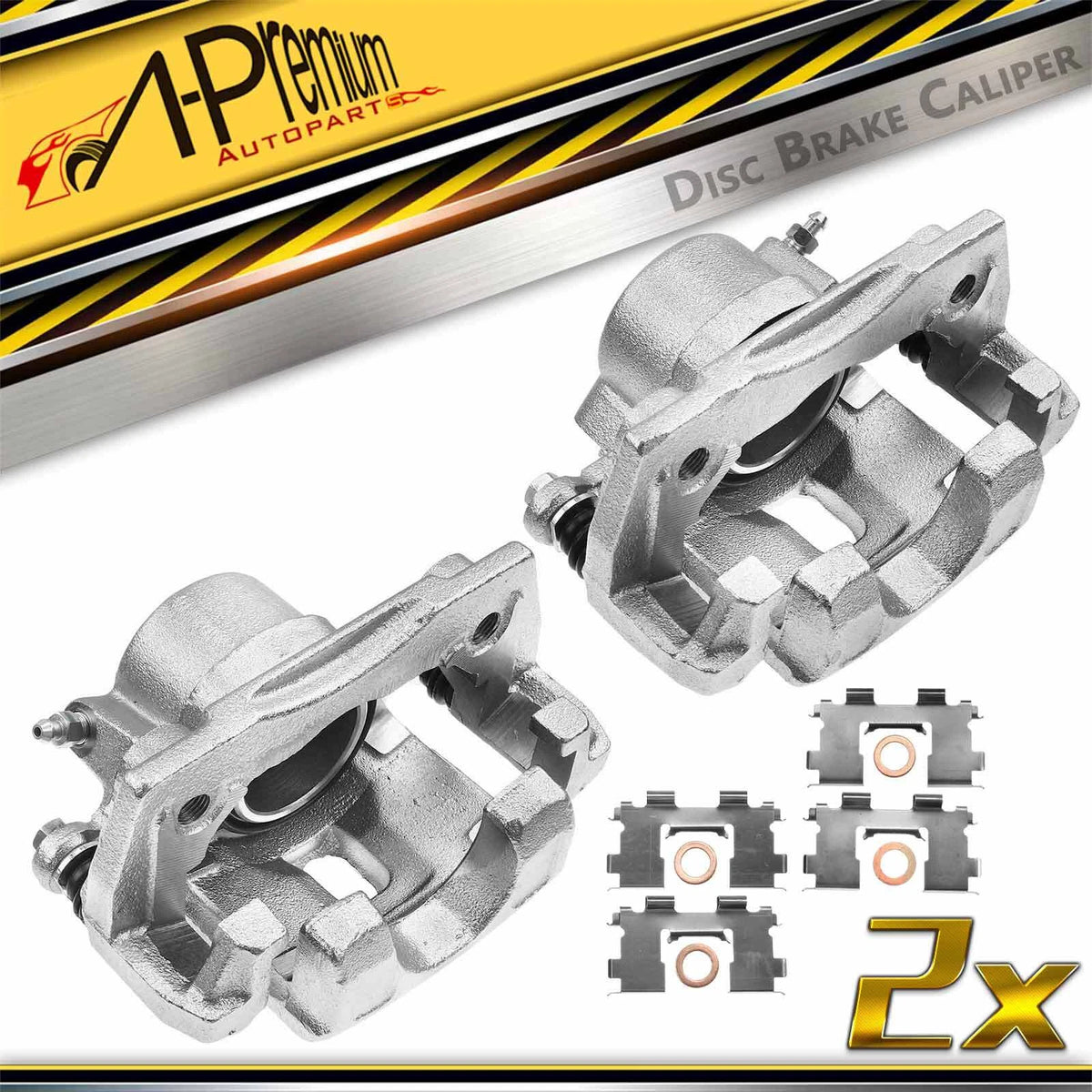 A-Premium Pair Front Brake Calipers w/Bracket for Chevrolet Tracker (1999–2004) - 30021028, 30021027, 5510267D00, 5510167D00
