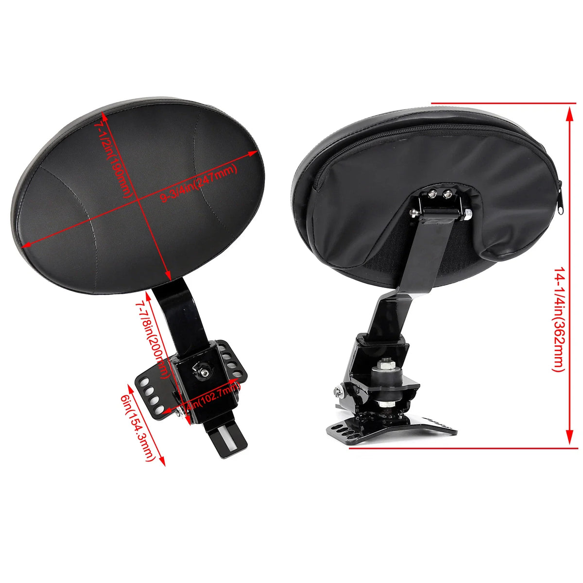 Backrest Pad for Harley Touring Road Street Glide (1997–2025)