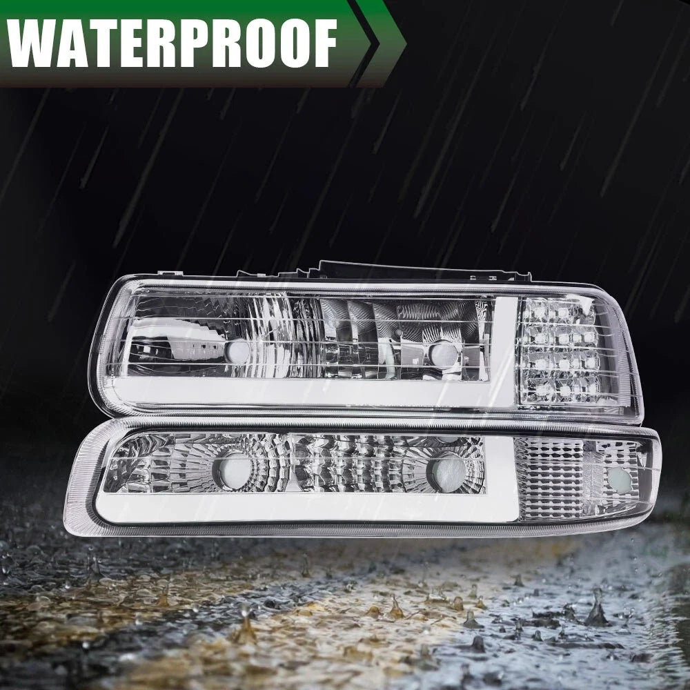 LED DRL Headlight and Bumper Lamps for Chevy Silverado 1500 2500 HD