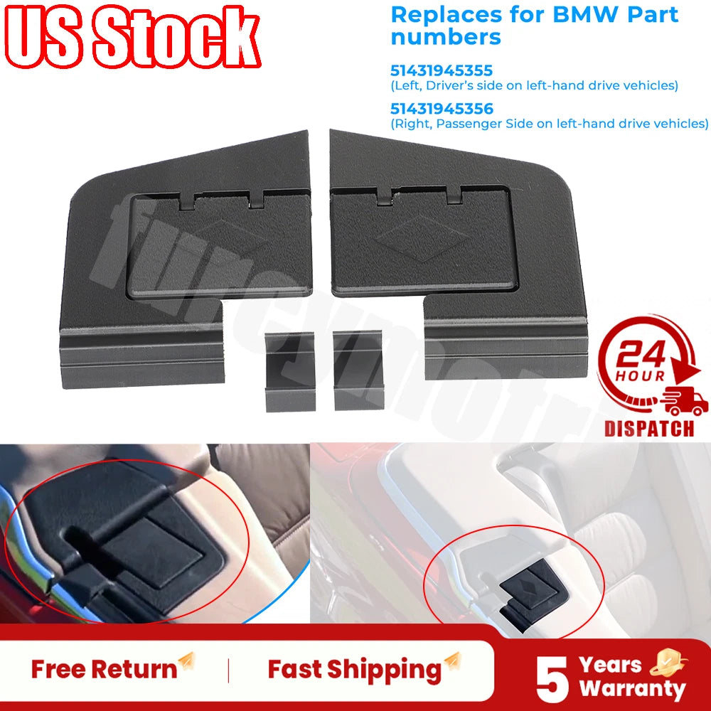 Set of 2 Folding Trim Covers for BMW E30 318i 325i (1987–1993) 51431945355