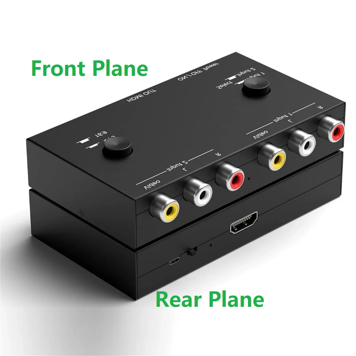 2 Port AV to HDMI Converter for