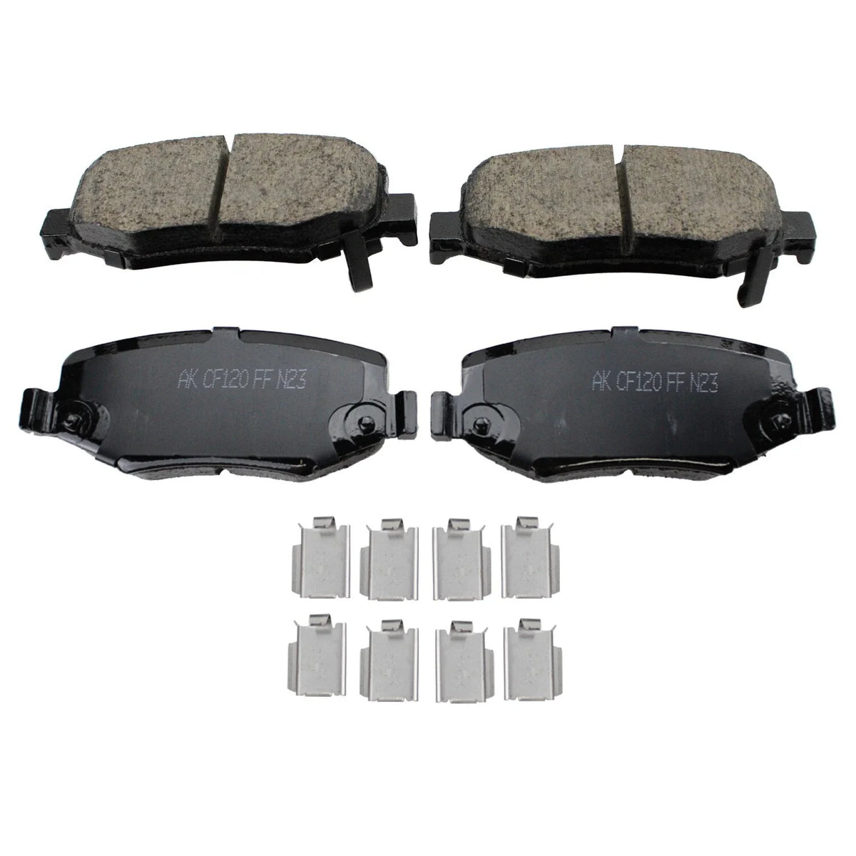 Set of 4 Akebono ProACT Rear Ceramic Brake Pads for Dodge Nitro Jeep Liberty Wrangler (2007–2012)