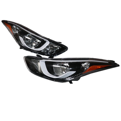 Set of 2 Halogen Headlights for Hyundai Elantra (2014–2016) 92102-3Y500, HY2503187