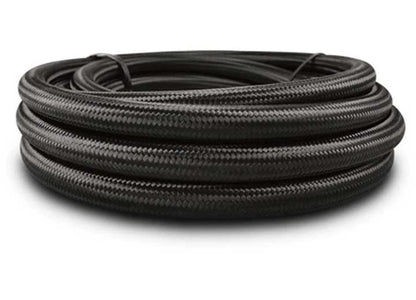 10' Roll Black Nylon Braided Flex Hose PTFE Lined 6AN for Vibrant Performance (18966)