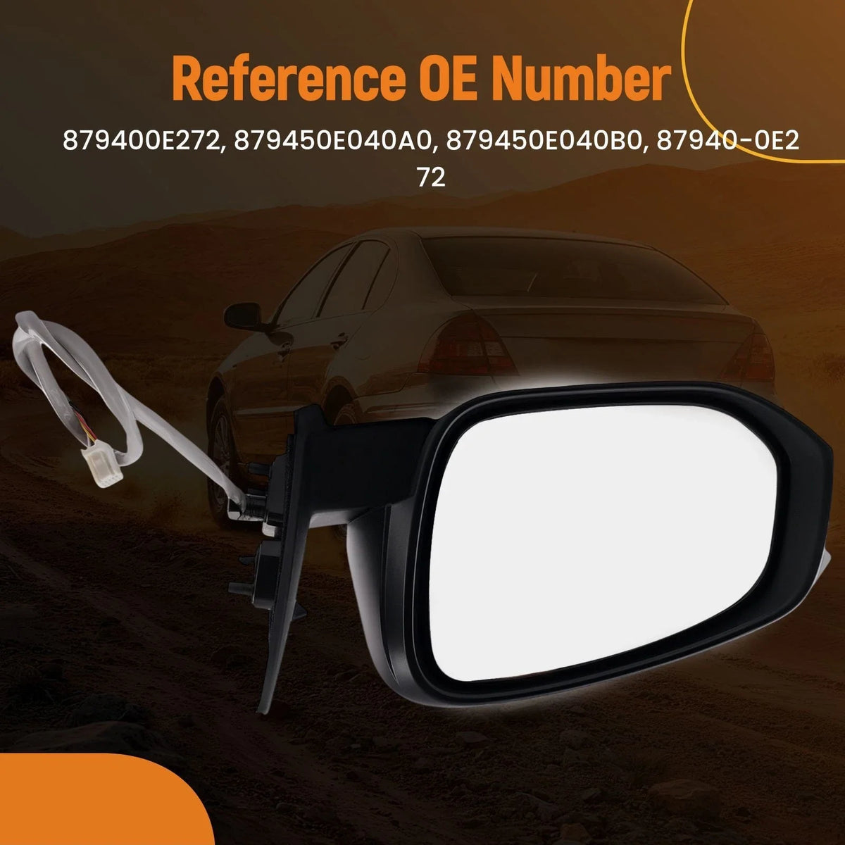 Rear View Mirror Left for Toyota Highlander Hybrid (2014–2019) 879450E040B0 7pin