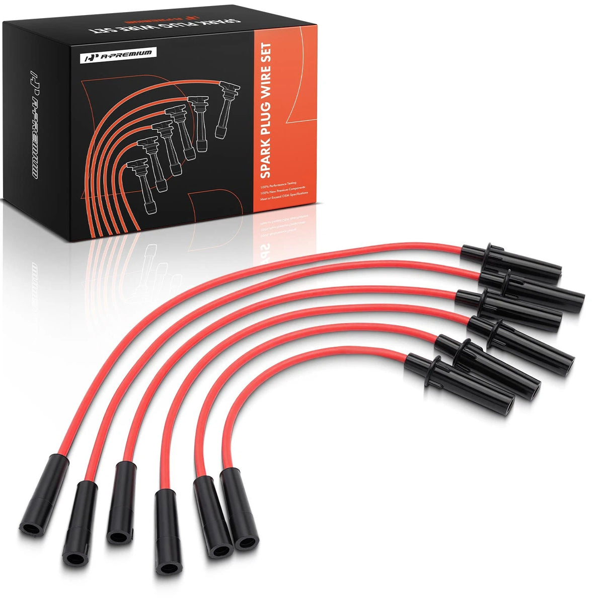 6X Spark Plug Wire Set for Dodge Grand Caravan (2001–2010) 5019593AA, 7B0905409, 7703