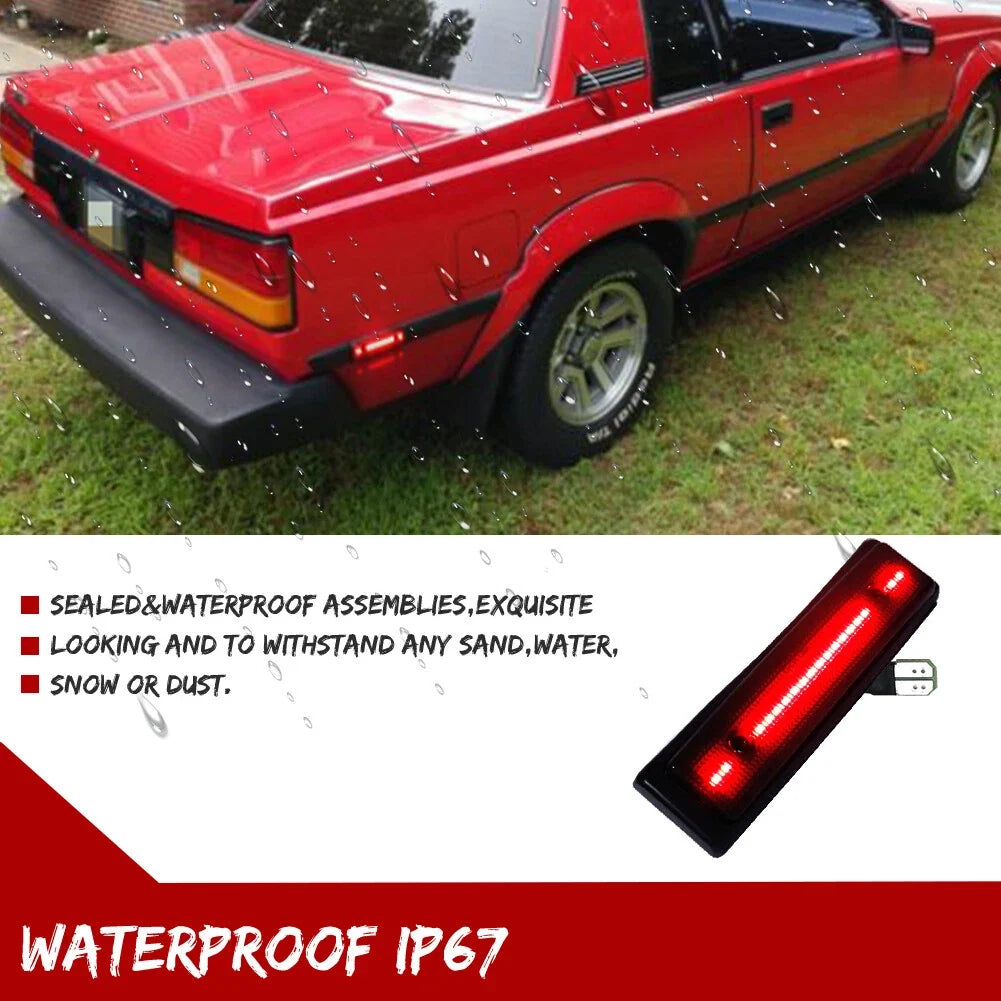 2X Smoked Red LED Rear Bumper Side Marker Lights for Toyota Celica (1986–1989)
