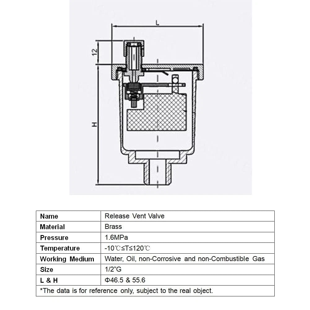 Brass Automatic Float Valve Kit for Air Bleeder Release (3/8"NPT)