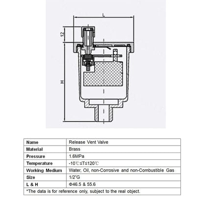 Brass Automatic Float Valve Kit for Air Bleeder Release (3/8"NPT)