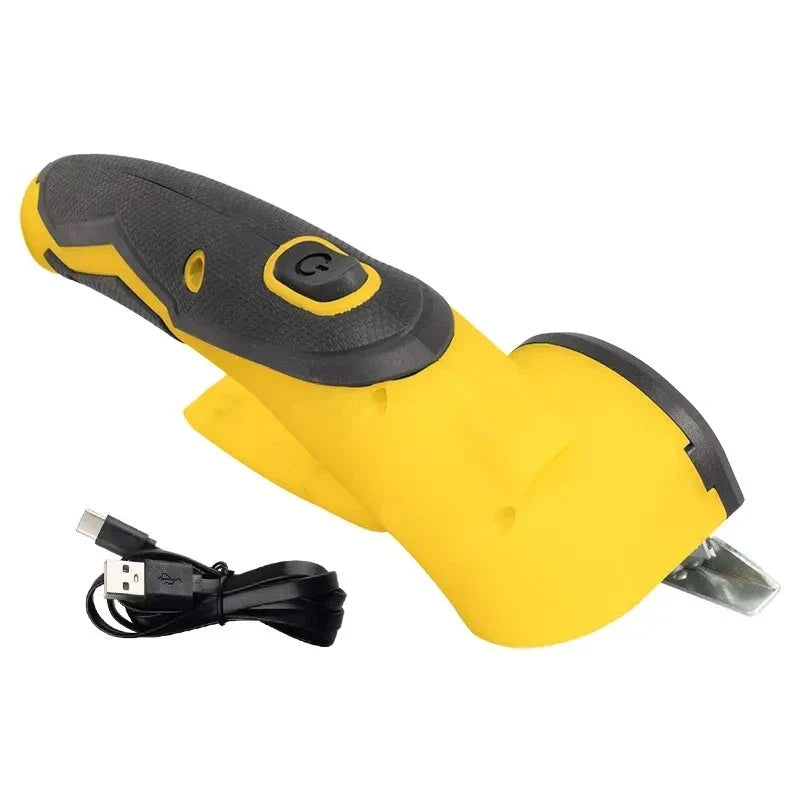 Cordless Electric Scissors Box Cutter Fabric Scissor with Safety Lock LED Light