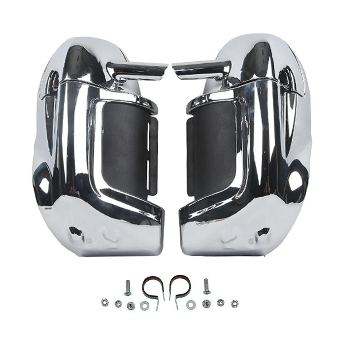 Chrome Lower Vented Leg Fairing Glove Box for Harley Touring FLT (1983–2013)