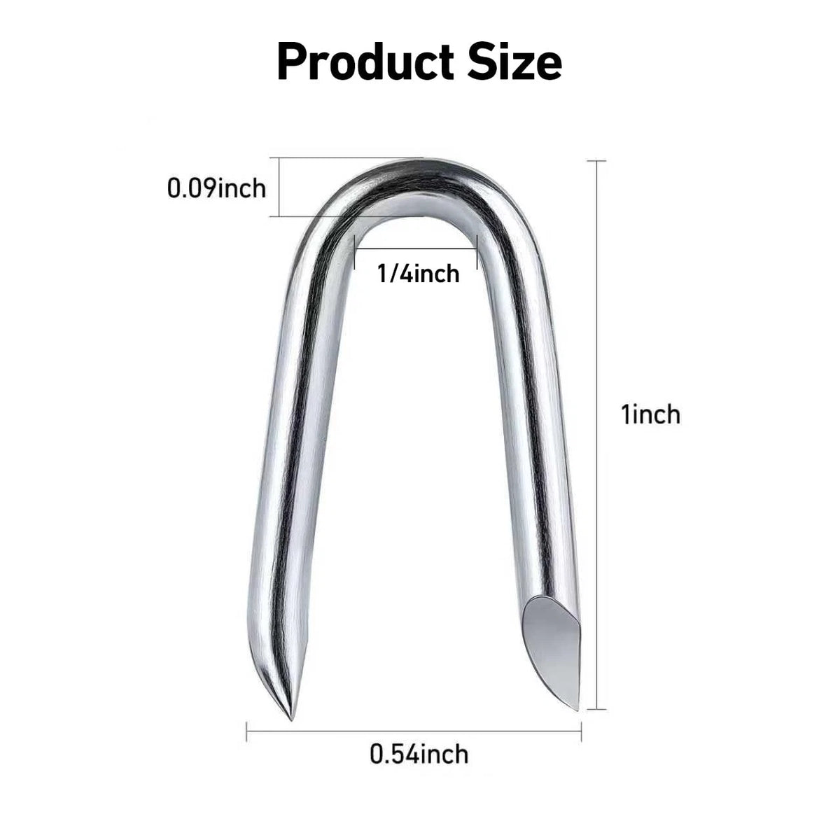 280PCS 1 Inch Fence Staples for Wire Fencing (U-Shaped, Silver)