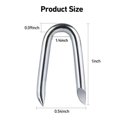 280PCS 1 Inch Fence Staples for Wire Fencing (U-Shaped, Silver)