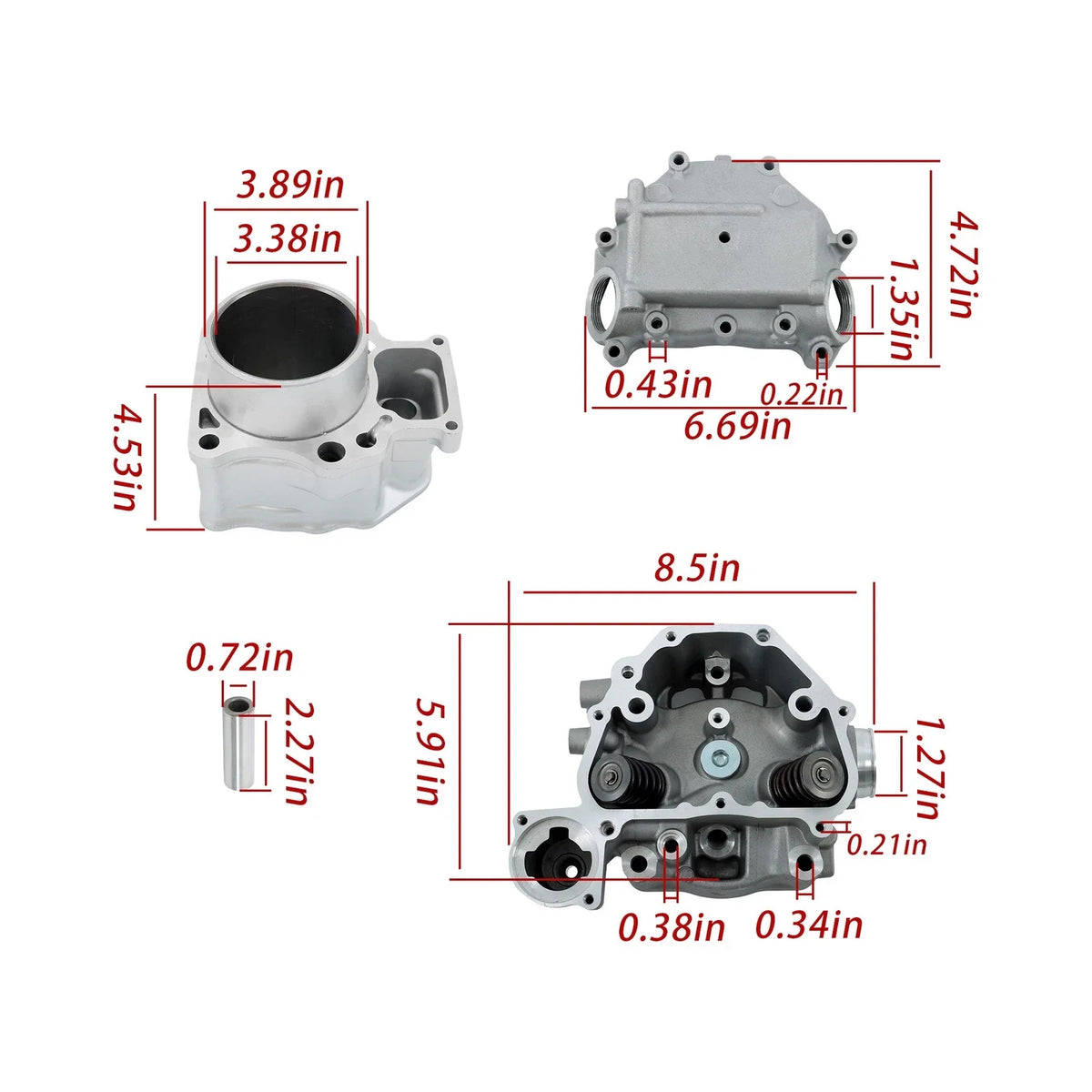Cylinder Sleeve Assembly + Gasket + Camshaft for Honda TRX420 (2011)