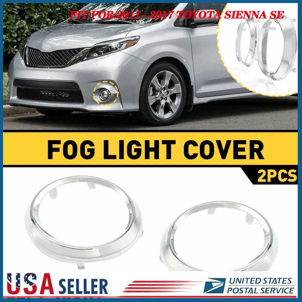 Set of 2 Fog Light Bezel Covers for Toyota Sienna SE (2011–2017)