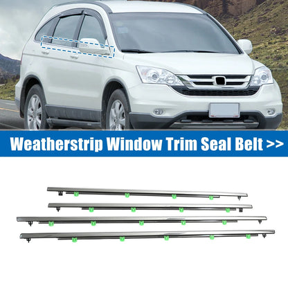 Set of 4 Weatherstrip Window Trim Seal Belts for Honda CR-V (2007–2011)