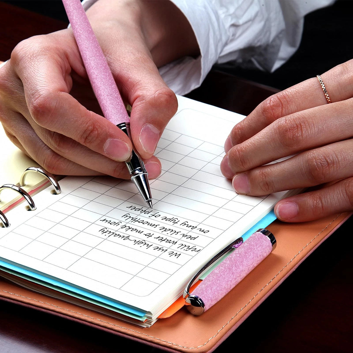 Luxury Ballpoint Pen Set - Smooth Writing, Pink