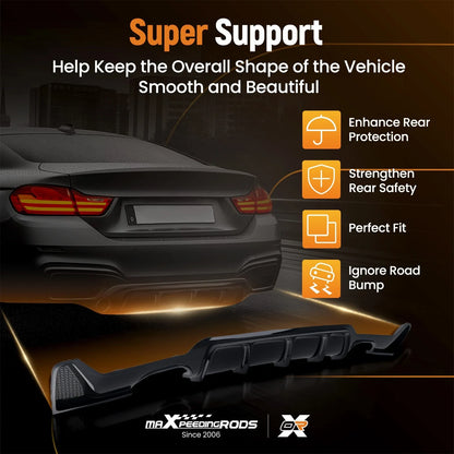 Gloss Black Rear Lip for BMW 4 Series F32 F33 F36 (2014–2018) PP