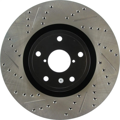 StopTech Slotted and Drilled Brake Rotor Front for Subaru Impreza WRX (2005–2014) TLX-sto127.47022R-CL360A70